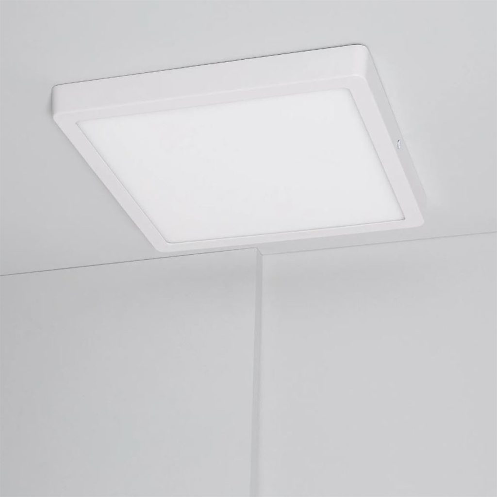 Plafoniera Quadrata Da Soffitto SLIM 24W Colore Luce Selezionabile