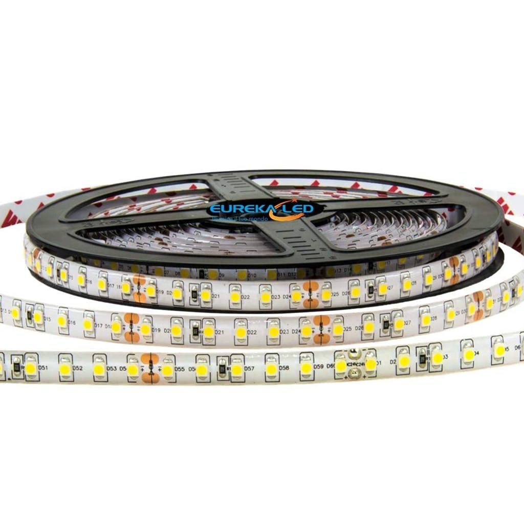 strip striscia led 12v ip65 90w smd5730 luce fredda 6000°k 5 metri